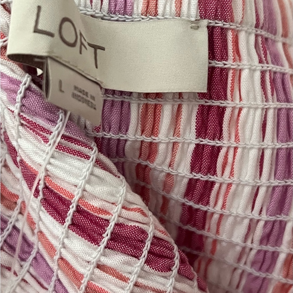 LOFT Multicolor Striped Top - Picture 3 of 4
